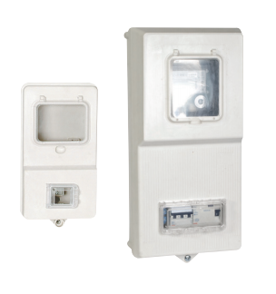 28x55x20 cm Polyester Sayaç Panosu Trifaze Elekt. Sayaç, 8 Sigorta Kapasiteli