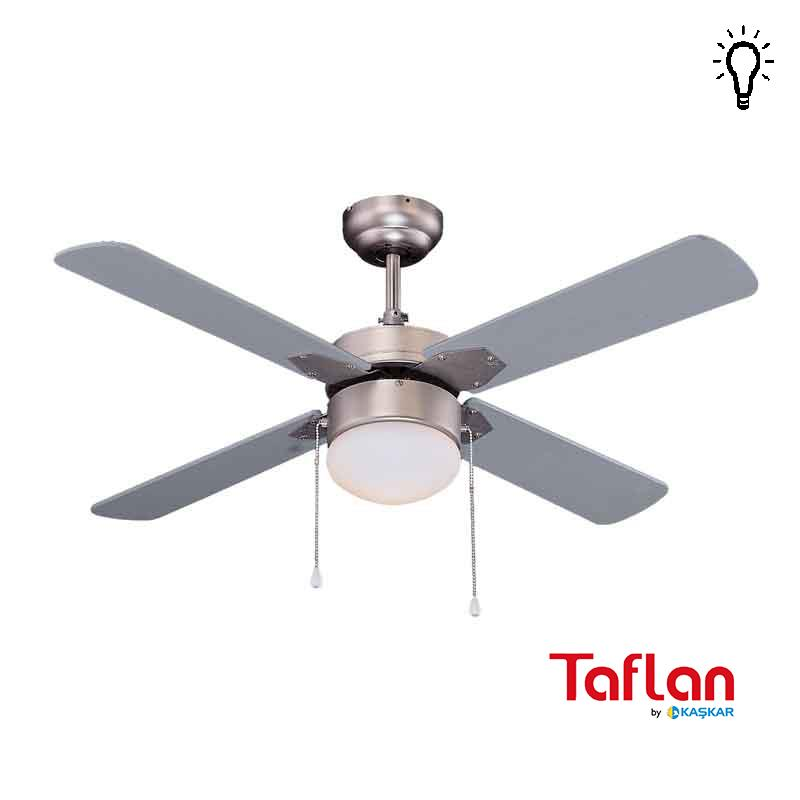 Kaşkar-Taflan L42015 Aydınlatmalı Gri Tavan Vantilatörü