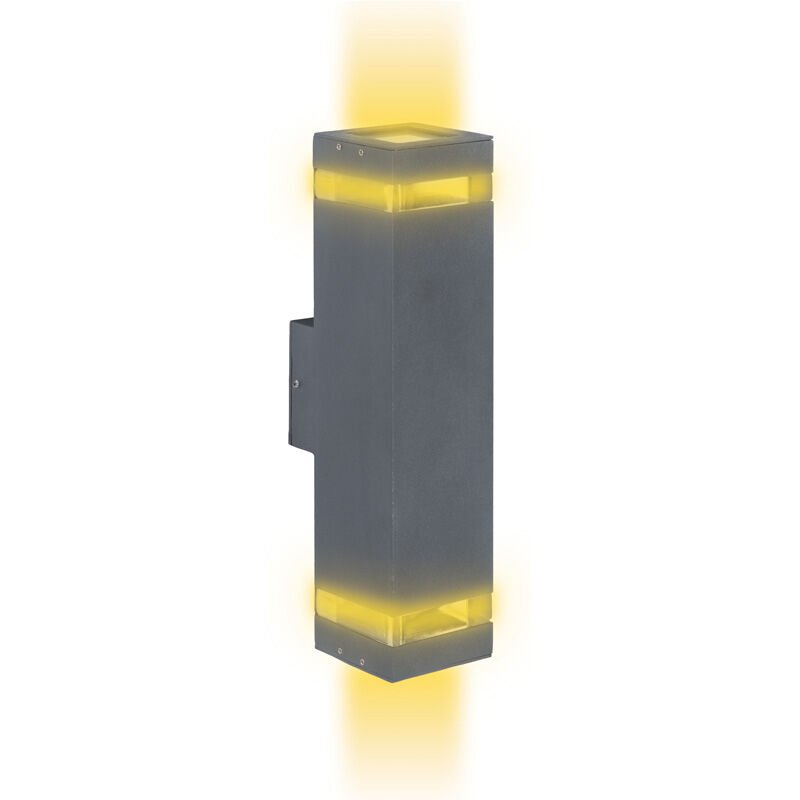 Pleksi Camlı Starter Duy GU10 Park Bahçe Duvar Apliği 10x30cm