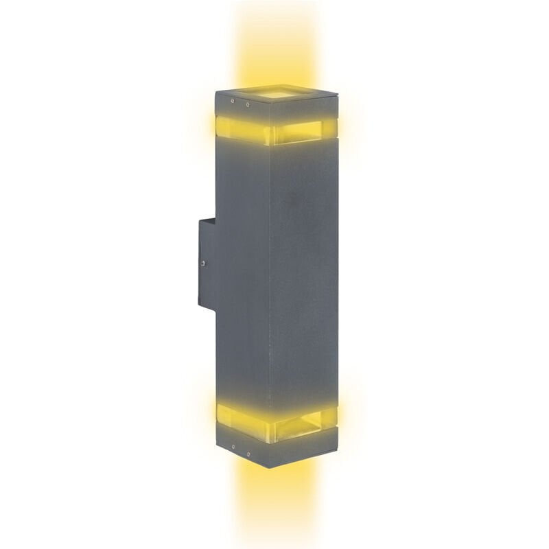 Pleksi Camlı Starter Duy GU10 Park Bahçe Duvar Apliği 10x30cm