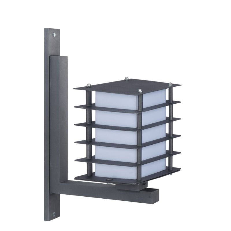 Pleksi Camlı E27 Duylu Park Bahçe Duvar Apliği 16x30cm