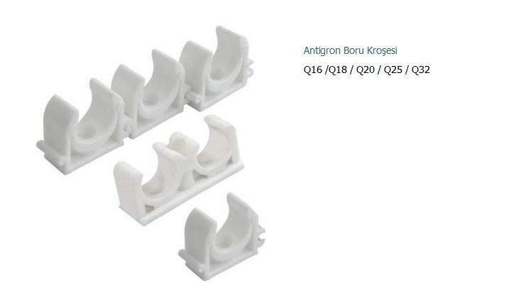 Mutlusan 32 Ø Antigron Boru Kroşesi Kapaklı (Geçmeli) 50 Adet