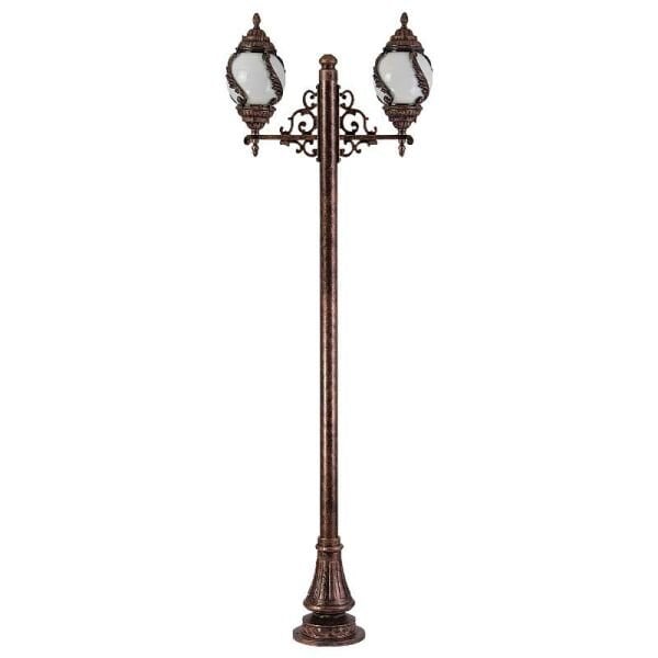 25'lik Akrilik Glop Camlı Sarmaşık Park Bahçe Aydınlatma Direği 85x270cm