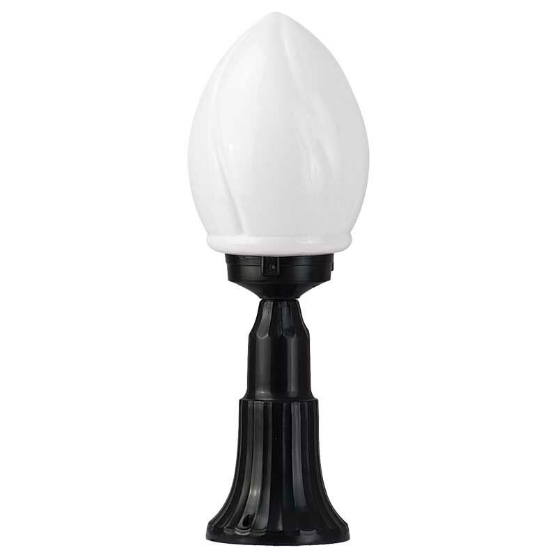 Abs Meşale Akrilik Camlı Park Bahçe Feneri 20x55cm