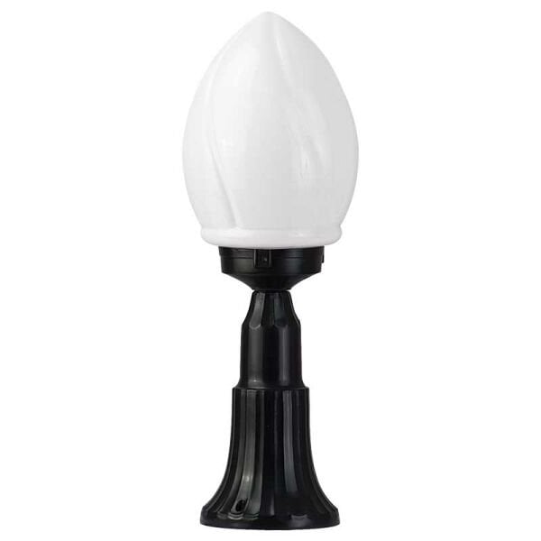 Abs Meşale Akrilik Camlı Park Bahçe Feneri 20x55cm