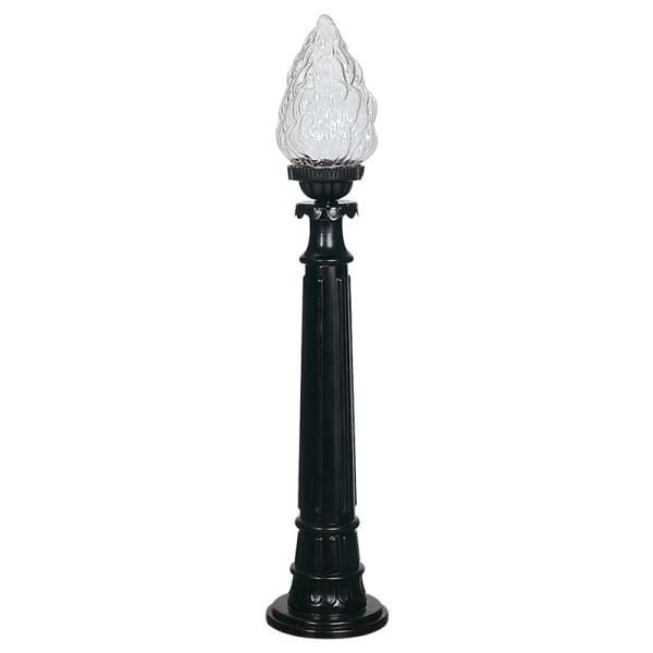 Abs Çim Direkli Şelale Akrilik Camlı Park Bahçe Armatürü 15x90cm