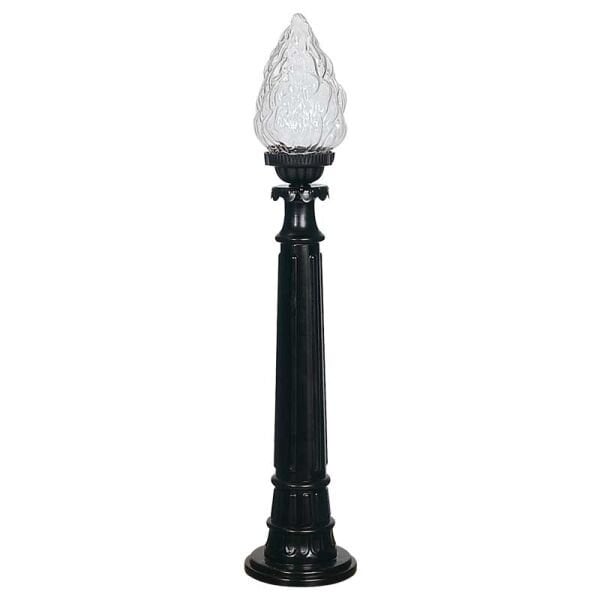 Abs Çim Direkli Şelale Akrilik Camlı Park Bahçe Armatürü 15x90cm