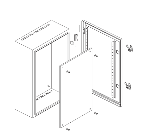 60xcm Metal Duvar Tipi Taban Saçlı Dikey Pano, Ip 44