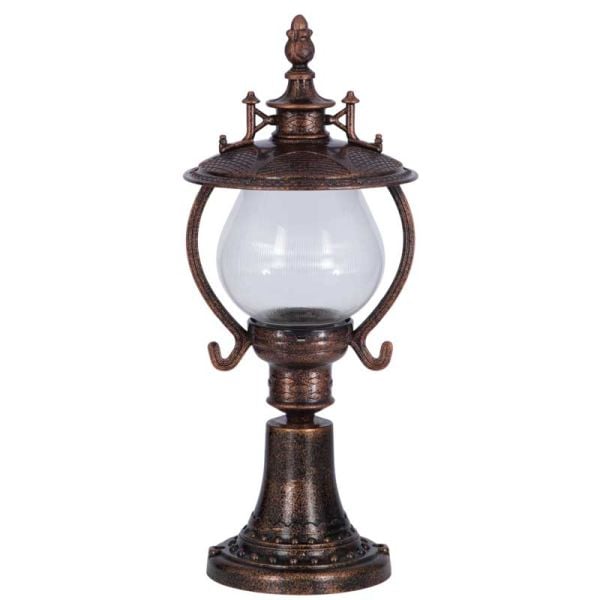 Akrilik Camlı Gaz Lambalı Model Park Bahçe Armatür 25x57cm