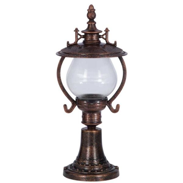 Akrilik Camlı Gaz Lambalı Model Park Bahçe Armatür 25x57cm