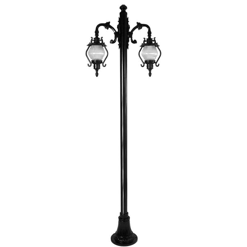 Akrilik Camlı Gaz Lambalı Model Park Bahçe Aydınlatma Direği 80x275cm