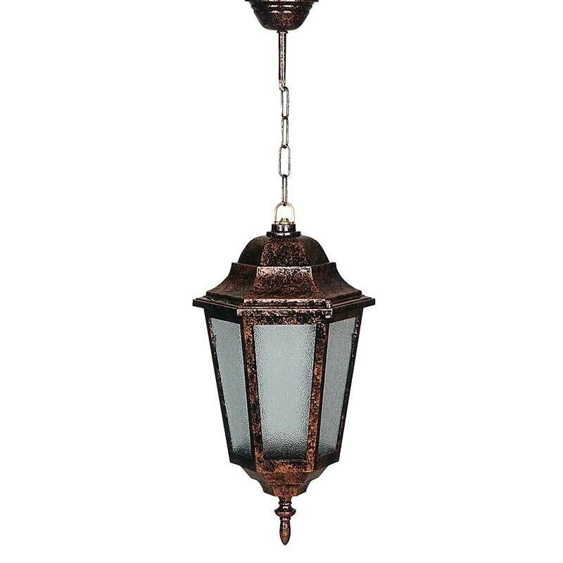 ElektrikPiyasa Polikarbon Camlı ABS Orta Boy Altıgen Park Bahçe Sarkıt Aydınlatma Feneri