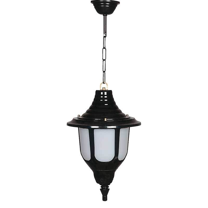 ElektrikPiyasa Polikarbon Camlı Orta Boy Yuvarlak ABS Park Bahçe Sarkıt Aydınlatma Feneri