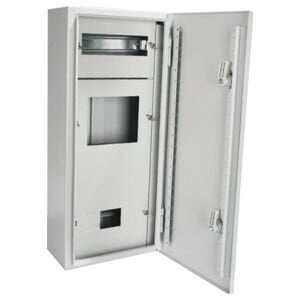 25x58x15 cm Sıva Üstü Duvar Tipi 1 Trifaze Sayaç + 15 Adet Sigorta Çıkışlı Dağıtım ve Sayaç Panosu