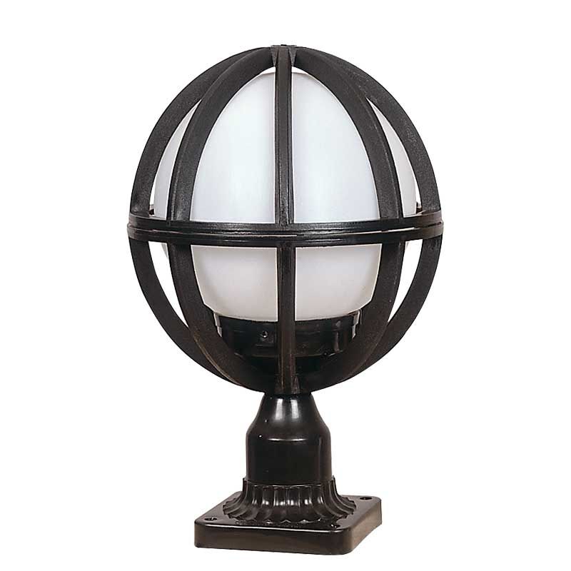 20lik Polietilen Camlı Düz Meridyen Park Bahçe Armatürü 23x38cm