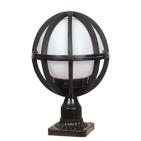 20lik Polietilen Camlı Düz Meridyen Park Bahçe Armatürü 23x38cm