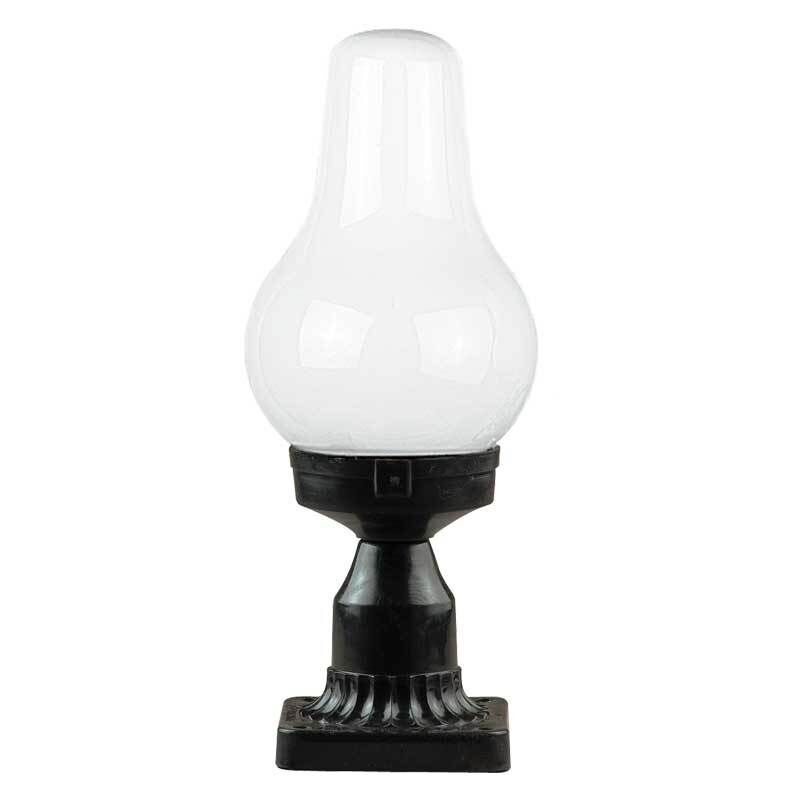 ElektrikPiyasa Akrilik Camlı Gaz Lambalı Park Bahçe Set Üstü Armatürü