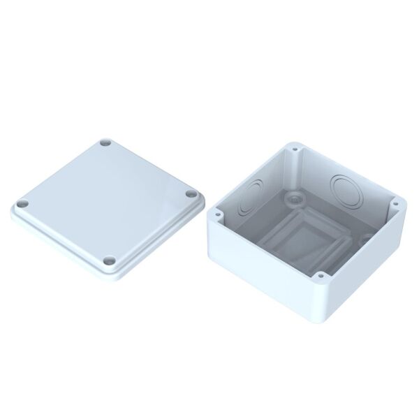 100x100x50 mm Sıva Üstü Opak Kapaklı Buat Kutusu