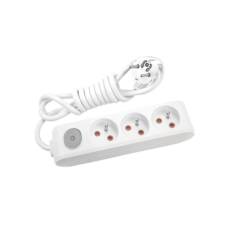 Viko 3lü Grup Priz Anahtarlı UPS Topraklı Kablolu Çocuk Korumalı 2m