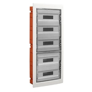 440x1030x95 mm 90'lı Sıva Altı Şeffaf Kapaklı Plastik Gövdeli Sigorta Kutusu