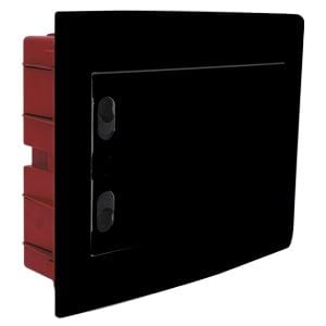 305x237x80 mm 12'li Sıva Altı Siyah Kapaklı Plastik Gövdeli Sigorta Kutusu