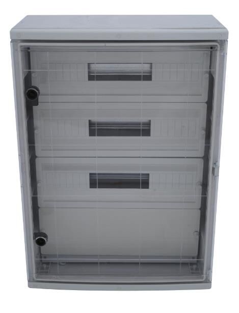 50x60x22cm H.Free 44 Otomatlı ve Pakolu Şeffaf Kapaklı Sıva Üstü Otomat Panosu,Ip65