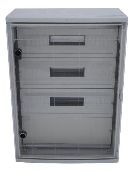 50x60x22cm H.Free 44 Otomatlı ve Pakolu Şeffaf Kapaklı Sıva Üstü Otomat Panosu,Ip65