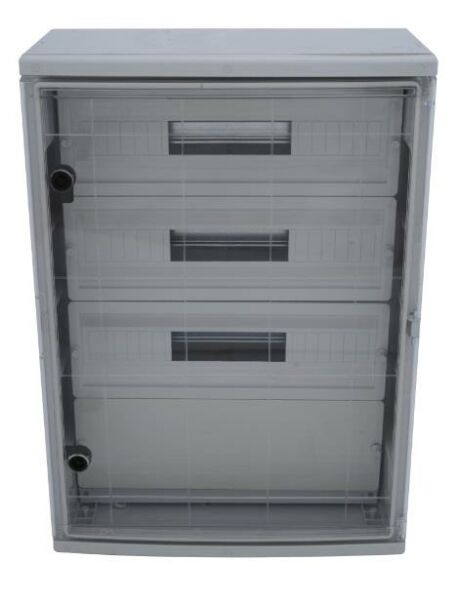 50x60x22cm H.Free 44 Otomatlı ve Pakolu Şeffaf Kapaklı Sıva Üstü Otomat Panosu,Ip65