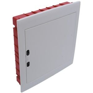 440x480x85 mm 18'li Sıva Altı Opak Kapaklı Plastik Gövdeli Zayıf Akım Bölmeli Sigorta Kutusu