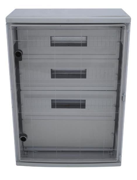 60x80x26cm H.Free 75 Otomatlı ve Pakolu Şeffaf Kapaklı Sıva Üstü Otomat Panosu, Ip65