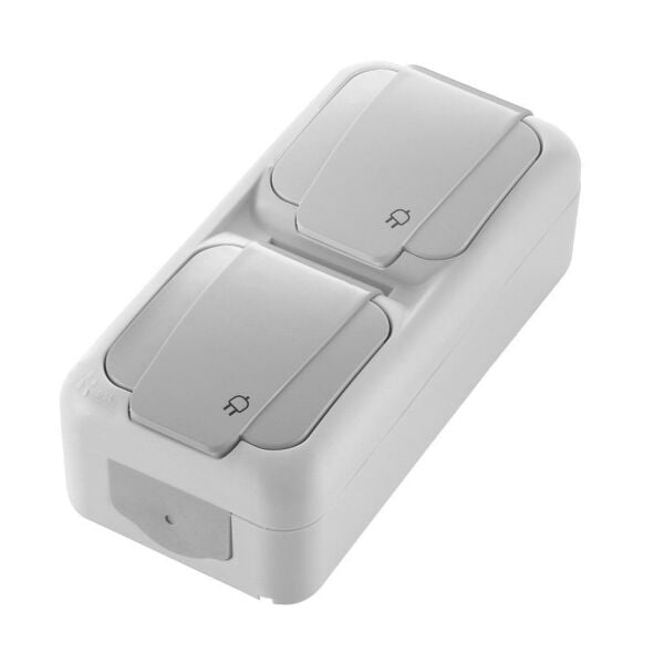 Viko Palmiye Sıvaüstü Nemli Yer 2li Topraklı Priz