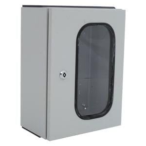 30x40x80 cm Camlı Metal Harici Duvar Tipi Taban Saçlı Tam Etanj Pano, Ip 65