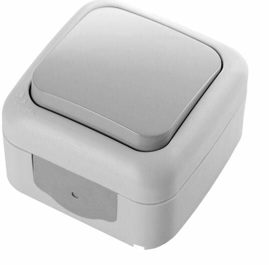 Viko Palmiye Sıvaüstü Nemli Yer Tekli Elektrik Anahtar Düğme