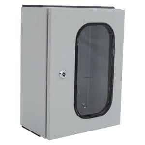 60x100x25cm Camlı Metal Harici Duvar Tipi Taban Saçlı Tam Etanj Pano, Ip 65