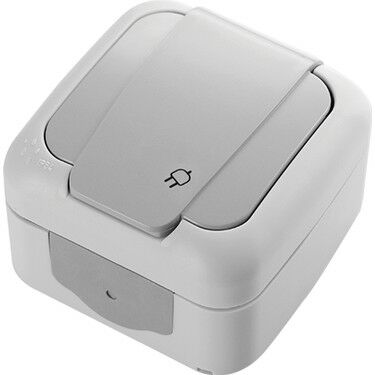 Viko Palmiye Sıvaüstü Nemli Yer Topraklı Priz