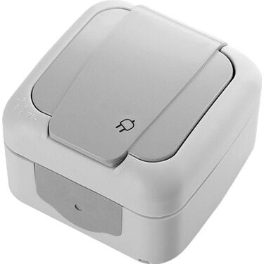 Viko Palmiye Sıvaüstü Nemli Yer Topraklı Priz