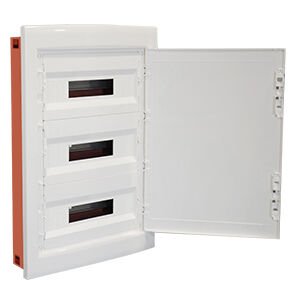 440x654x95 mm 54'lü Sıva Altı Opak Kapaklı Metal Kasalı Sigorta Kutusu