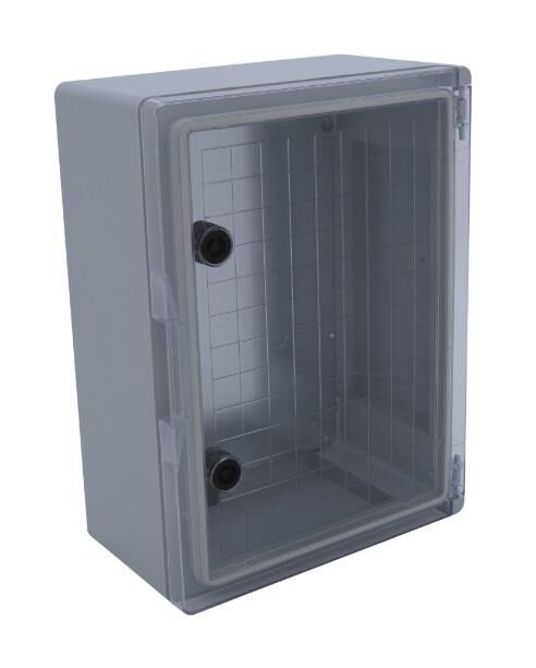 40x60x20 cm H.Free Şeffaf Kapaklı Taban Saclı Sıva Üstü Dağıtım Panosu, Ip 65