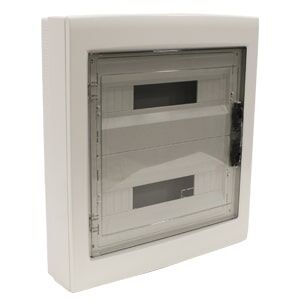 330x570x104 mm 36'lı Sıva Üstü Şeffaf Kapaklı Sigorta Kutusu IP40