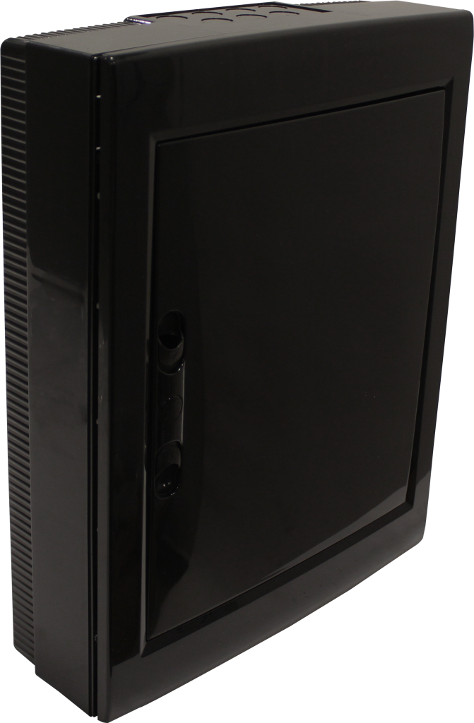 330x570x104 mm 36'lı Sıva Üstü Siyah Opak Kapaklı Sigorta Kutusu IP40