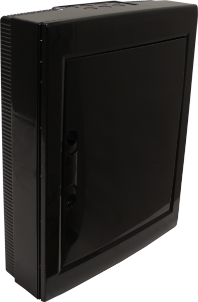 465x505x108 mm 36'lı Sıva Üstü Siyah Opak Kapaklı Sigorta Kutusu IP40