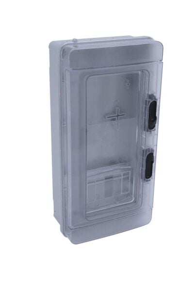 170x350x140 mm H.Free Şeffaf Kapaklı Mnf. Elektronik Saat 5 sig. Kapasiteli Sıva Üstü Sayaç Panosu, Ip 65