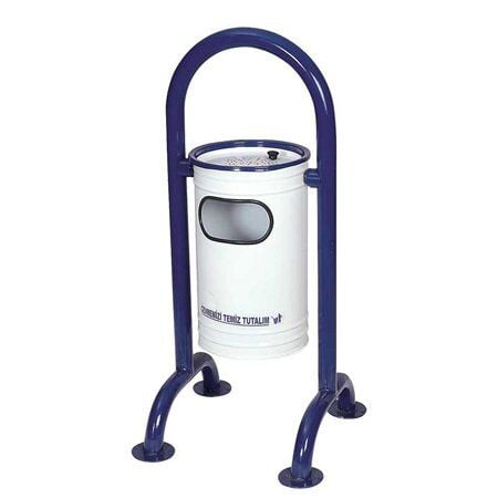 Sigara Bölümlü Metal Çöp Kovası