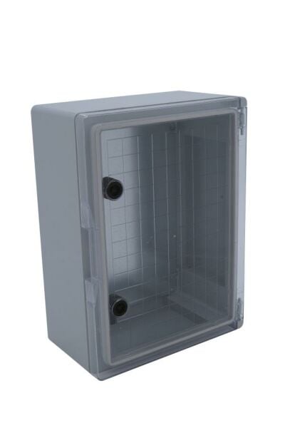 50x70x24,5 H.Free Şeffaf Kapaklı Taban Saclı Galvaniz Taban Saclı  Sıva Üstü Dağıtım Panosu