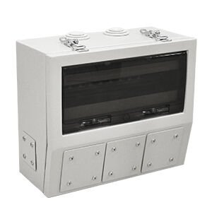 35x30x16 cm Duvar Tipi Metal Kombinasyon Kutusu 3 Tri. + 2 Mon. Priz Çıkışlı