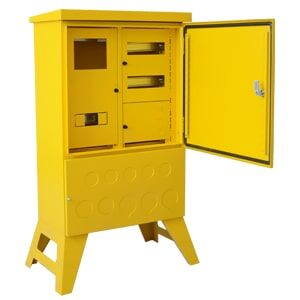 50x100x27 cm Harici Ayaklı Etanj Şantiye Panosu 1 Tri. Sayaç + 4 Tri. + 6 Mon. Priz Çıkışlı + Sigorta + Pako + Kompakt Yeri Mevcut