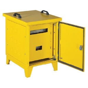 40x68x50 cm Harici Ayaklı Etanj Şantiye Panosu 9 Tri. + 9 Mon. Priz Çıkışlı + Sigorta + Pako + Kompakt Yeri Mevcut