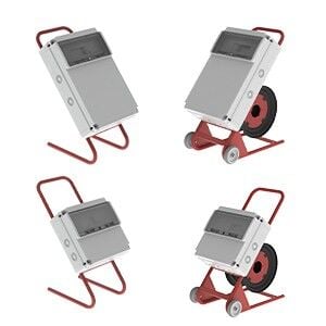 Seyyar Küçük Boş Şantiye Panosu Tekerlekli ve Kablo Makaralı Trifaze Fişli