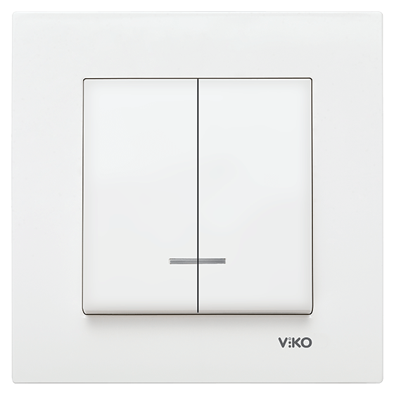 Viko Karre Işıklı Komutatör Elektrik Anahtar Düğme Çerçeveli