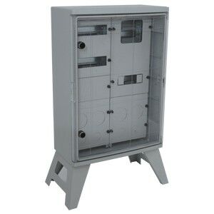 40x60x20cm Şeffaf Kapaklı ABS Şantiye Panosu, 6 Ad. Priz, 34 Ad. Sigorta